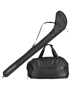 Unihoc Set Stocktasche und Sporttasche Dark Line schwarz